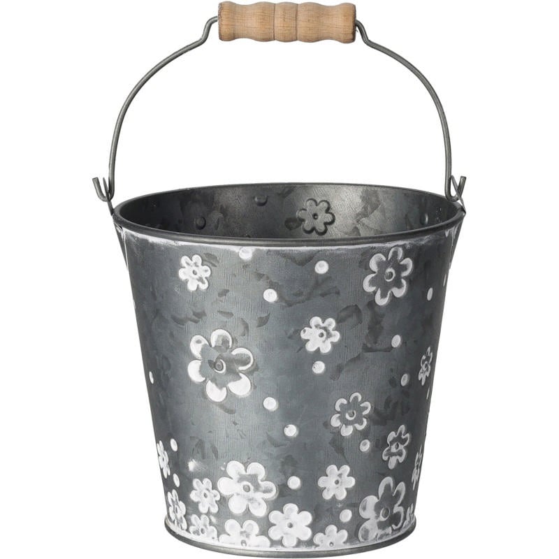 Metalik Saksı Zinc Ø13Xh12Cm