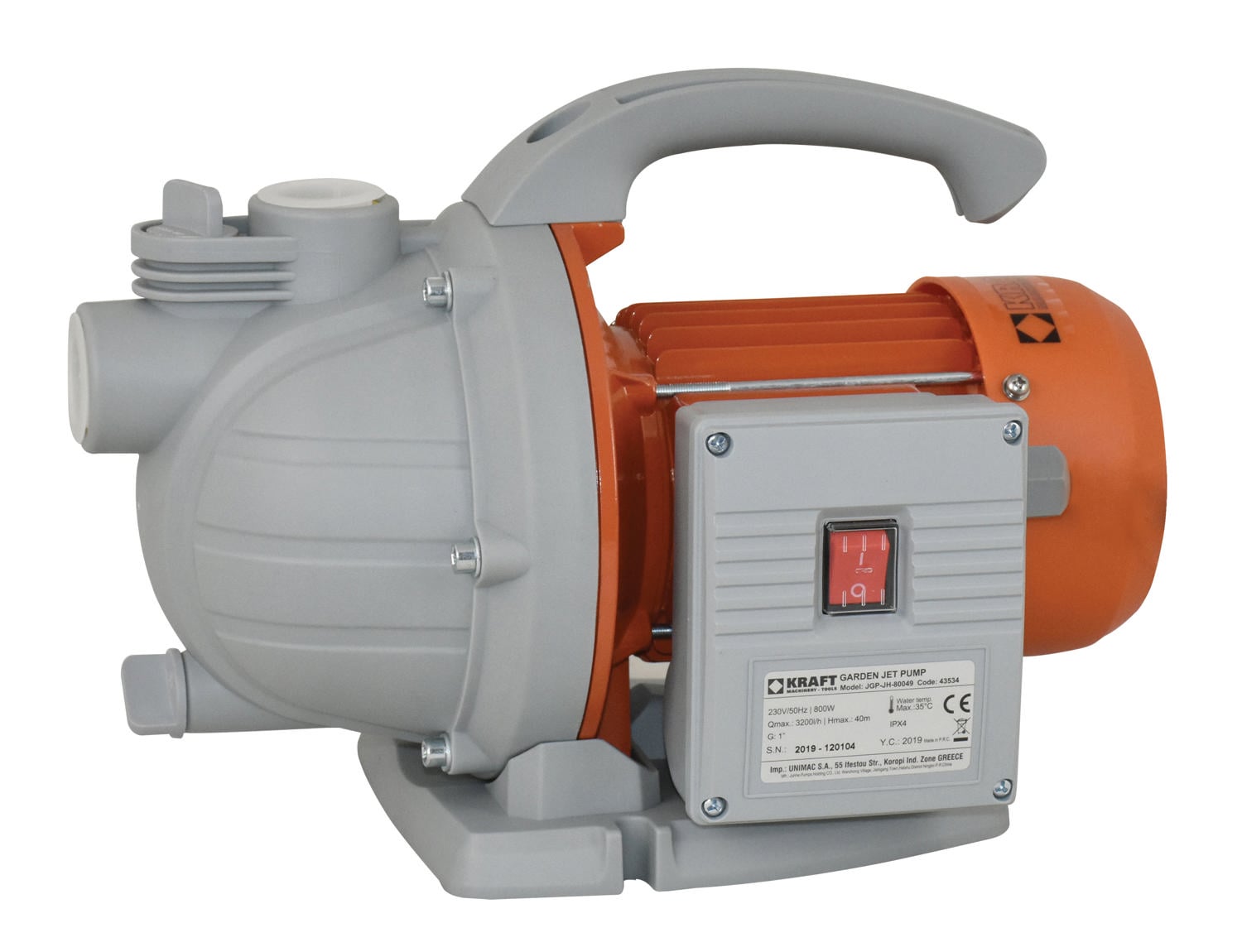 Kraft 43534 Tek Fazlı Elektrikli Pompa 800W
