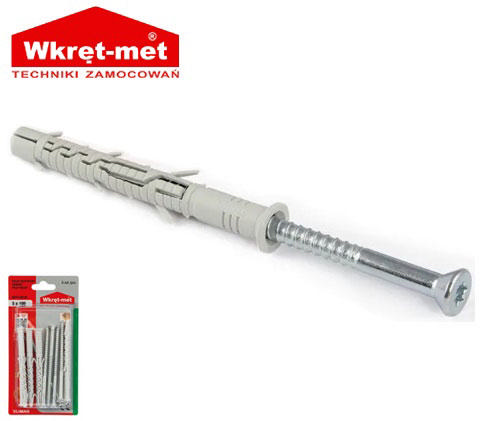 Wkret-Met 5 Adet Çerçeve Dübeli ve Vida 08X100Mm