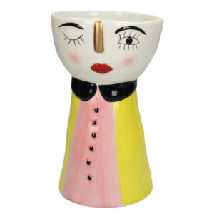 Kersten Saksı Yüzü İnce Sarı 14.5X14.5X24.5Cm