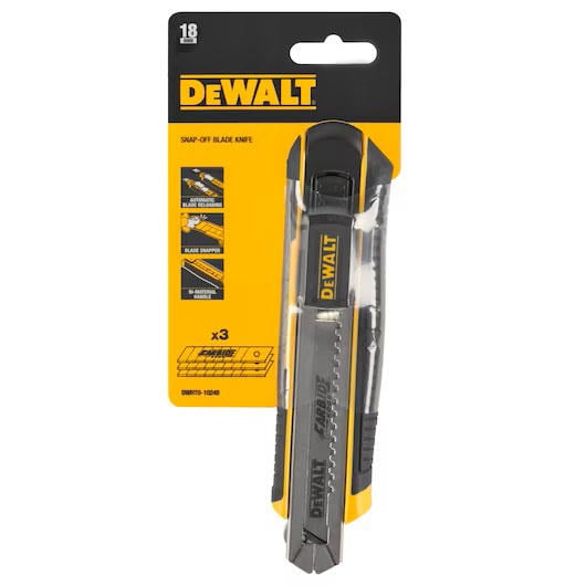 Dewalt 18Mm Kırma Bıçaklı Maket Bıçağı Otomatik Kilit