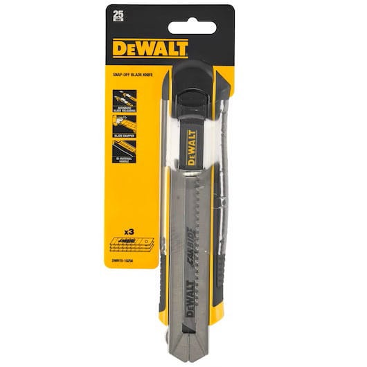 Dewalt 25Mm Kırma Bıçaklı Maket Bıçağı Otomatik Kilit