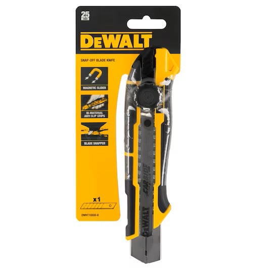 Dewalt 25Mm Kırma Bıçaklı Maket Bıçağı Başparmak Tekerleği