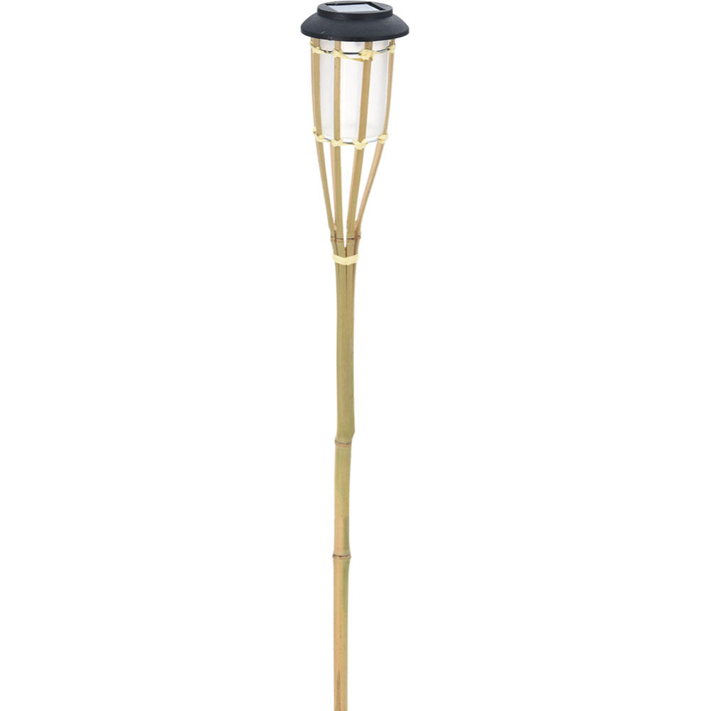 Güneş Enerjili Lamba Doğal Bambu 65Cm