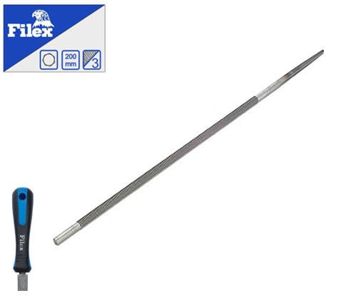 Filex Zincir Testere Eğesi 8" 200Mm X 4.8Mm 3/16"
