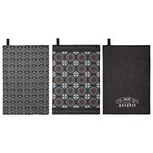 Set3 Mutfak Havluları 45X70Cm Siyah