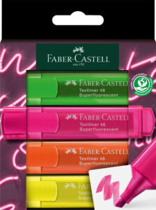 Faber Castell Textliner 46 Neon Cüzdan 4'lü