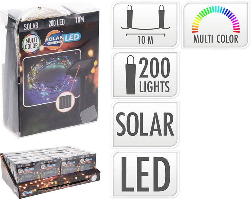 Güneş Enerjili Aydınlatma 200Led Tel