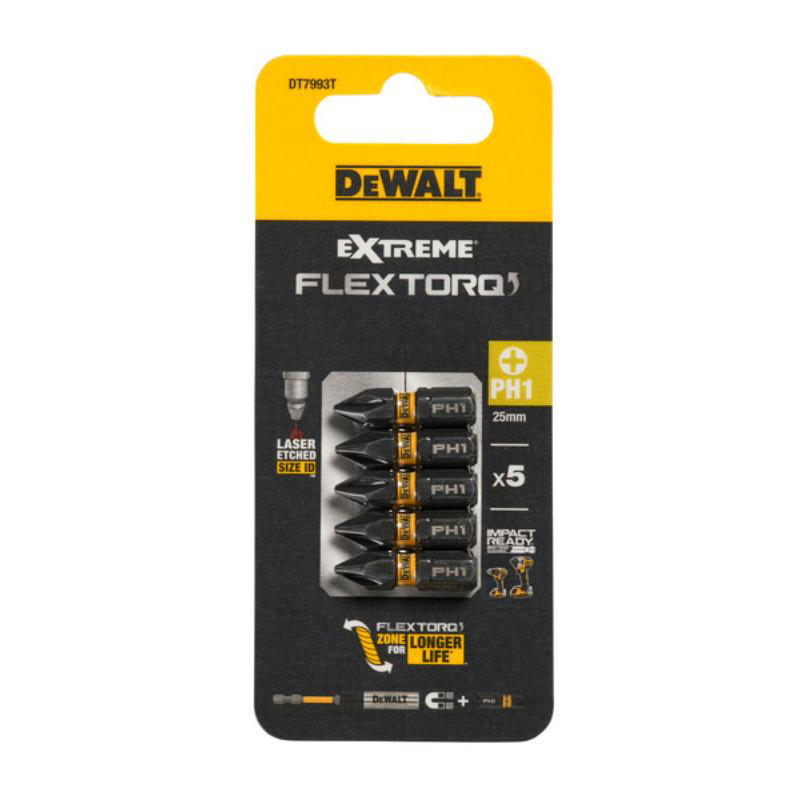 Dewalt Torsion Bit Ph1 25Mm 5 Parça