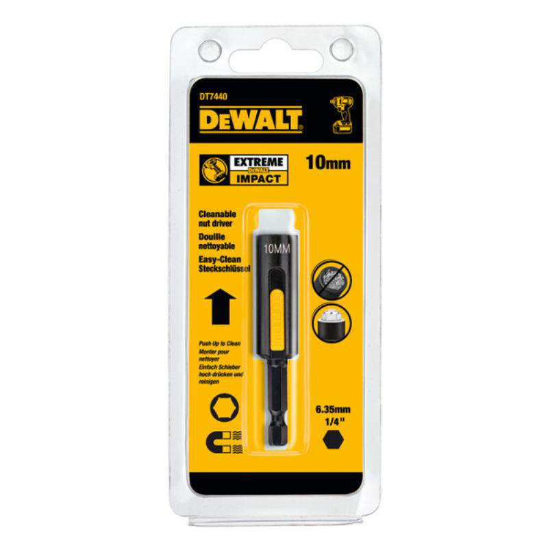 Dewalt Temizlenebilir Altıgen Manyetik Somun/Soket Sürücü 10Mm