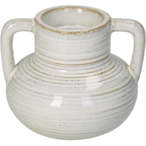 Mumluk İnce Seramik 11X11X9Cm - Beyaz