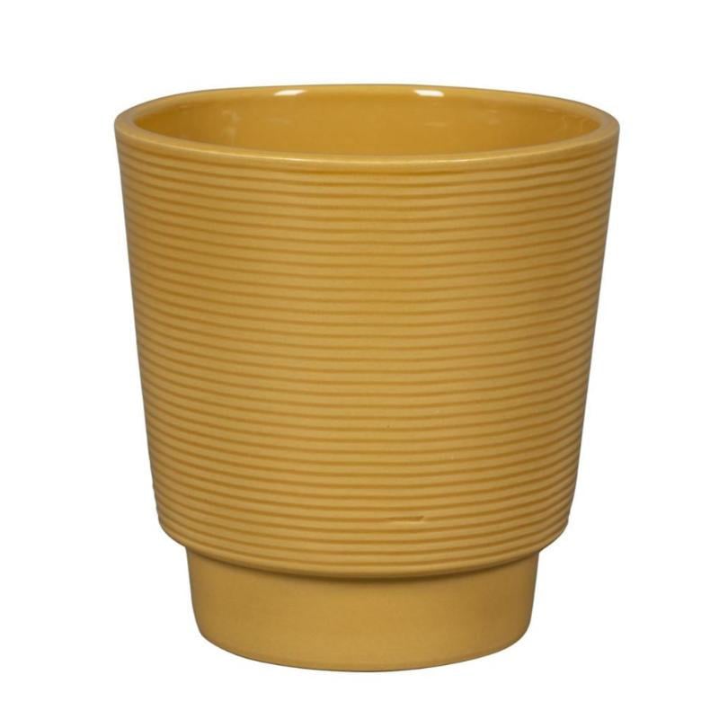 Ndt Odense Seramik Saksı - Sarı Toprak W13.5Xh14Cm
