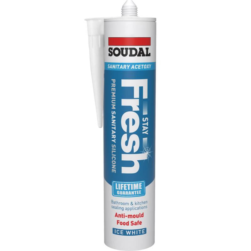 Soudal Stay Fresh Sıhhi Tesisat Silikonu - Beyaz 290Ml