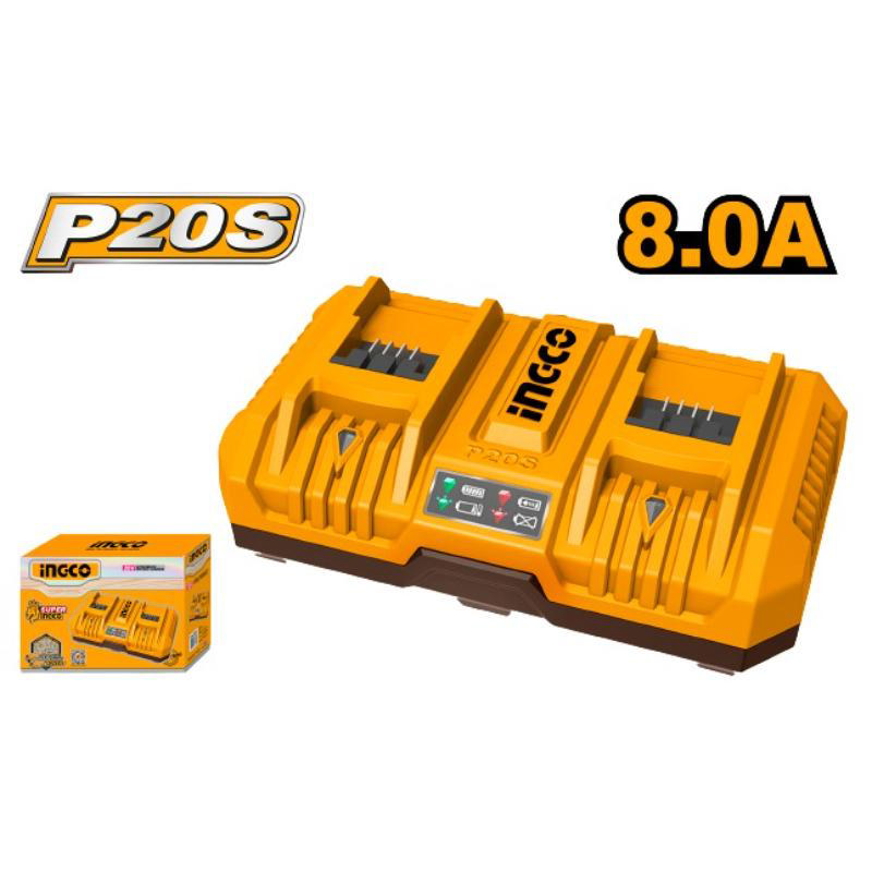 Ingco Fcli2082 Çift Portlu Şarj Cihazı 20V 8.0Ah