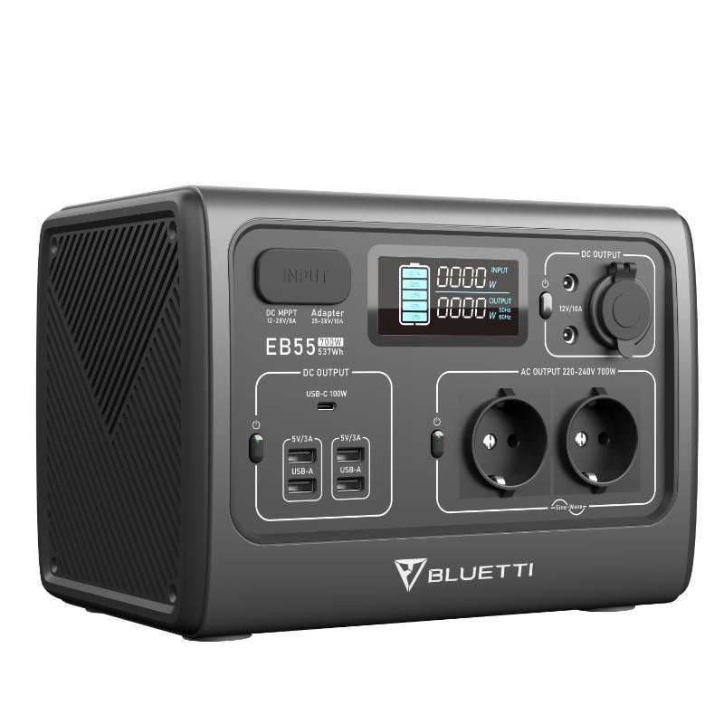 Bluetti Taşınabilir Güç İstasyonu Siyah 700W Eb55
