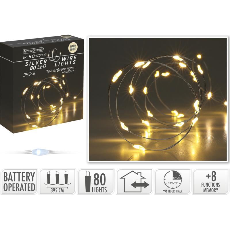 Silverwire 80 Led Işık 395Cm - Sıcak Beyaz