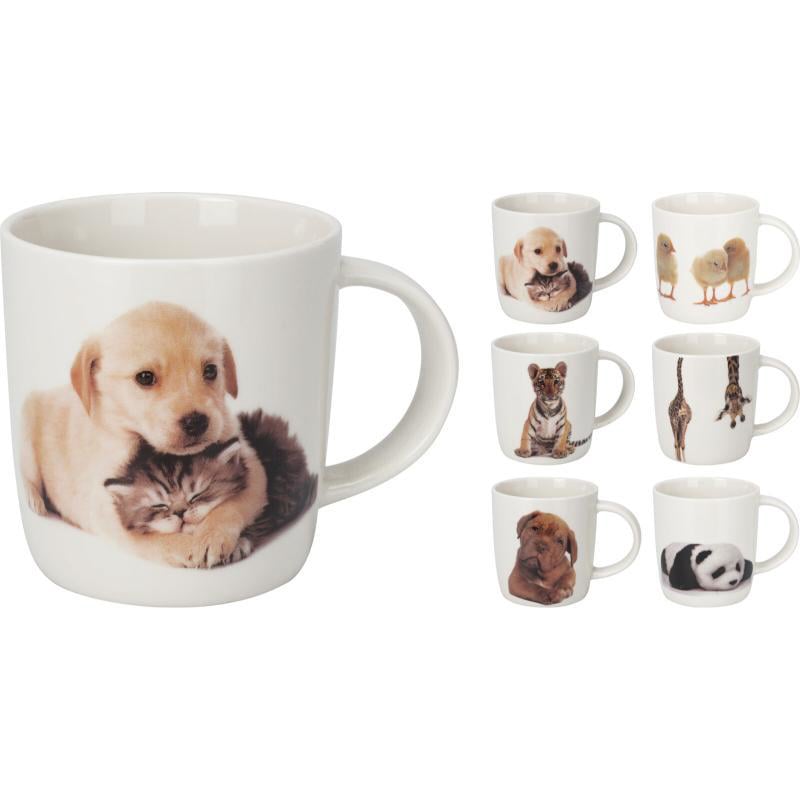 New Bone Porselen Kupa 350Ml - Karışık Desenler