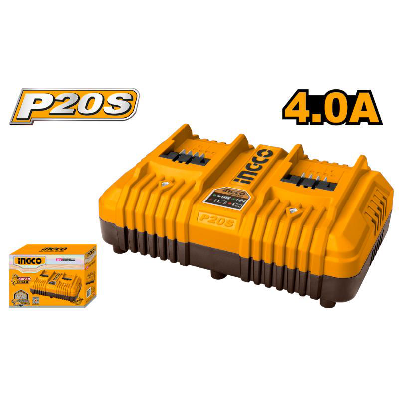 Ingco Fcli2034E Çift Portlu Şarj Cihazı 20V 4.0Ah