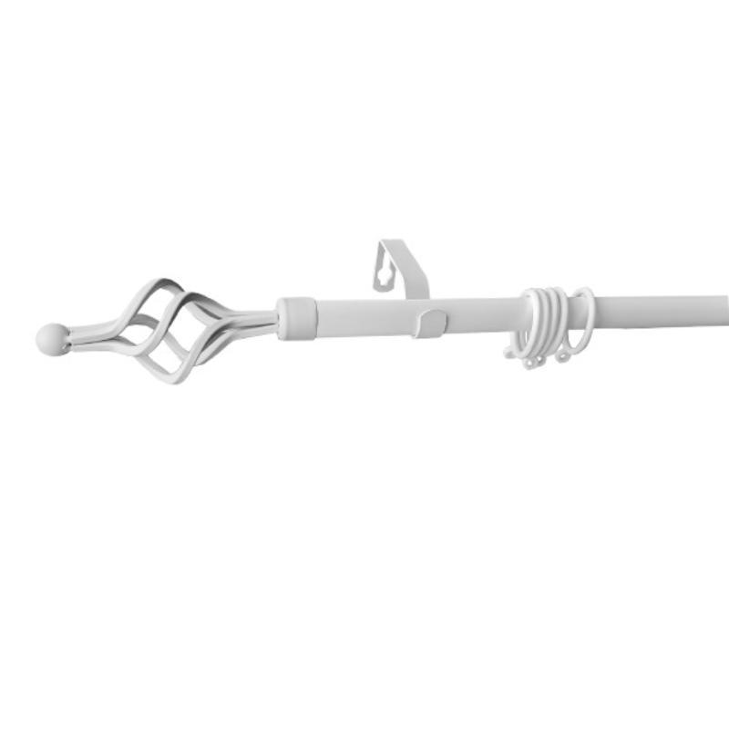 Rimini Uzatılabilir Perde Rayı 16/19Mm 120-210Cm - Beyaz