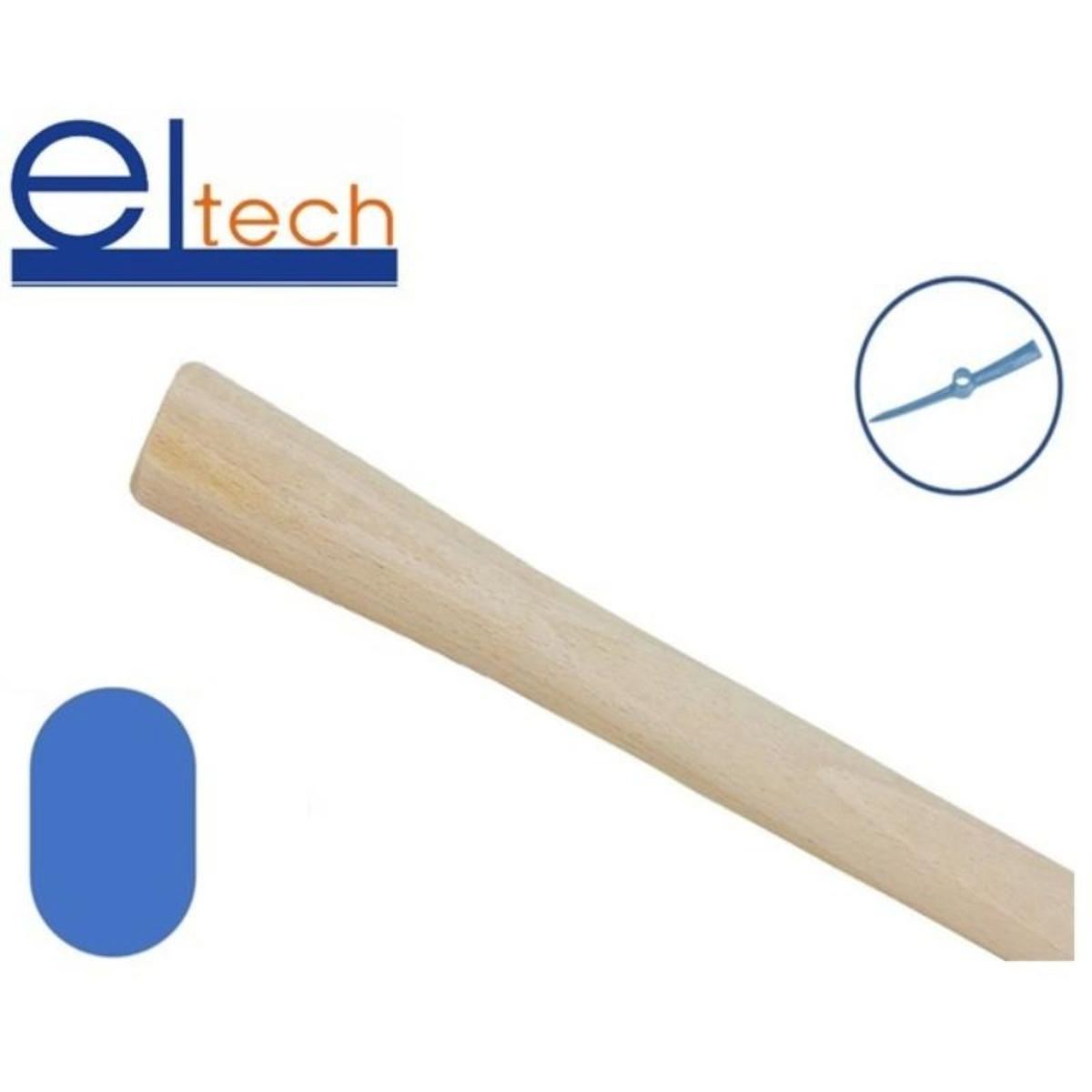 Eltech Oval Ahşap Kazma Sapı 90X5.7X4Cm