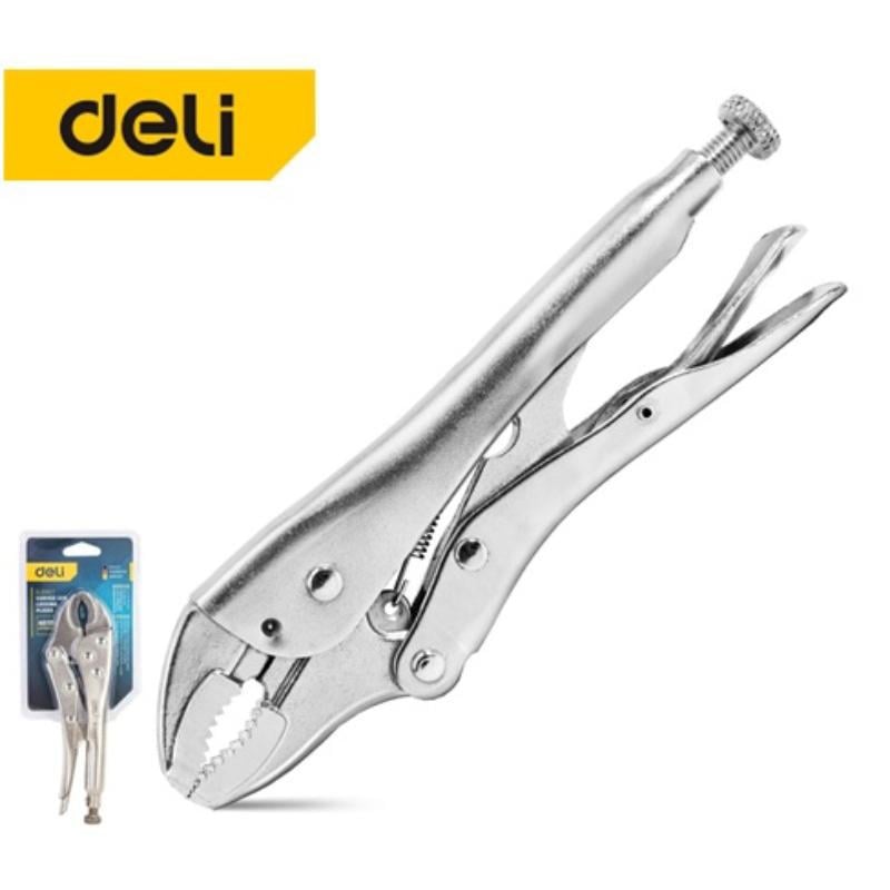 Deli Tools Kilitlenebilir Kıvrık Pense 7"