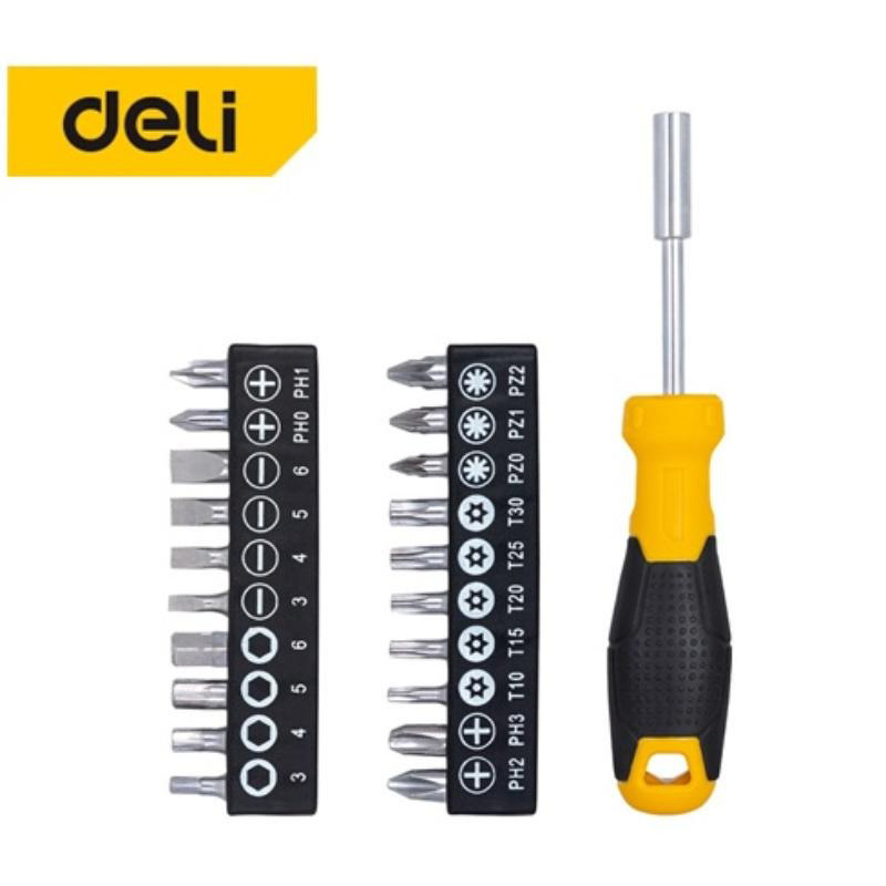 Deli Tools Çok Amaçlı Tornavida Seti 21 Parça