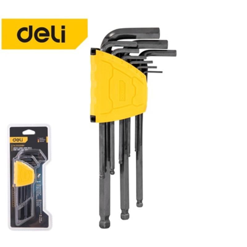 Deli Tools Set Katlanabilir Allen Anahtar 9'lu Set