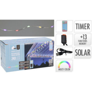Solar String 240Led - Çok Renkli