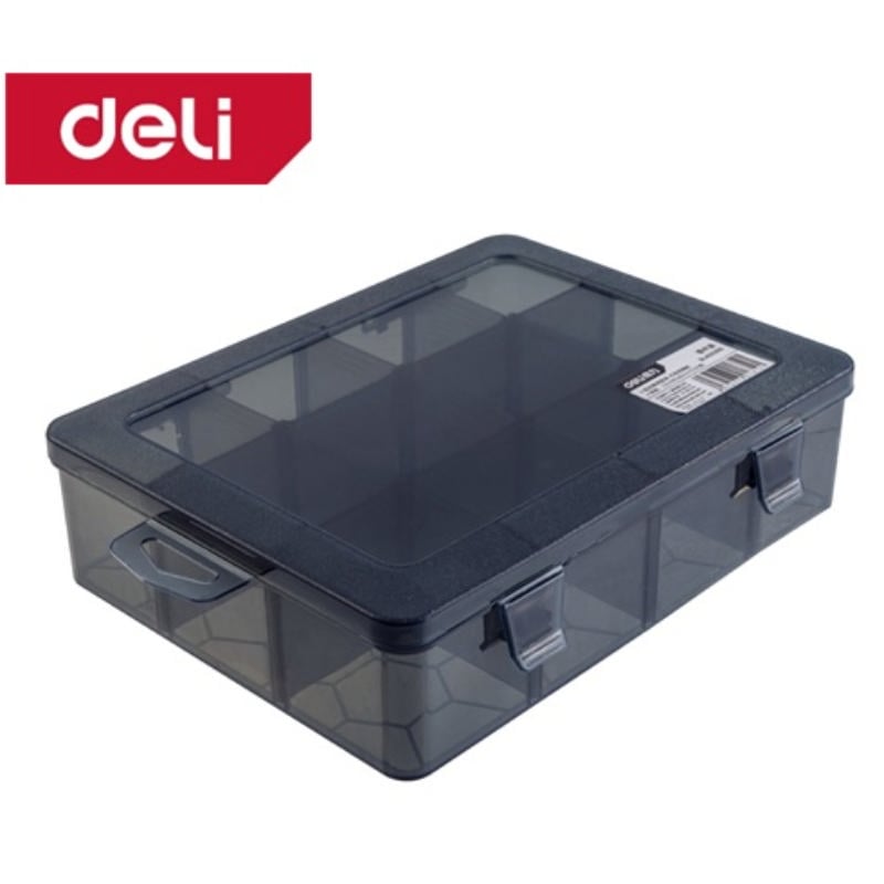 Deli Tools Organizer Saklama Kutusu 18 Bölmeli - Siyah
