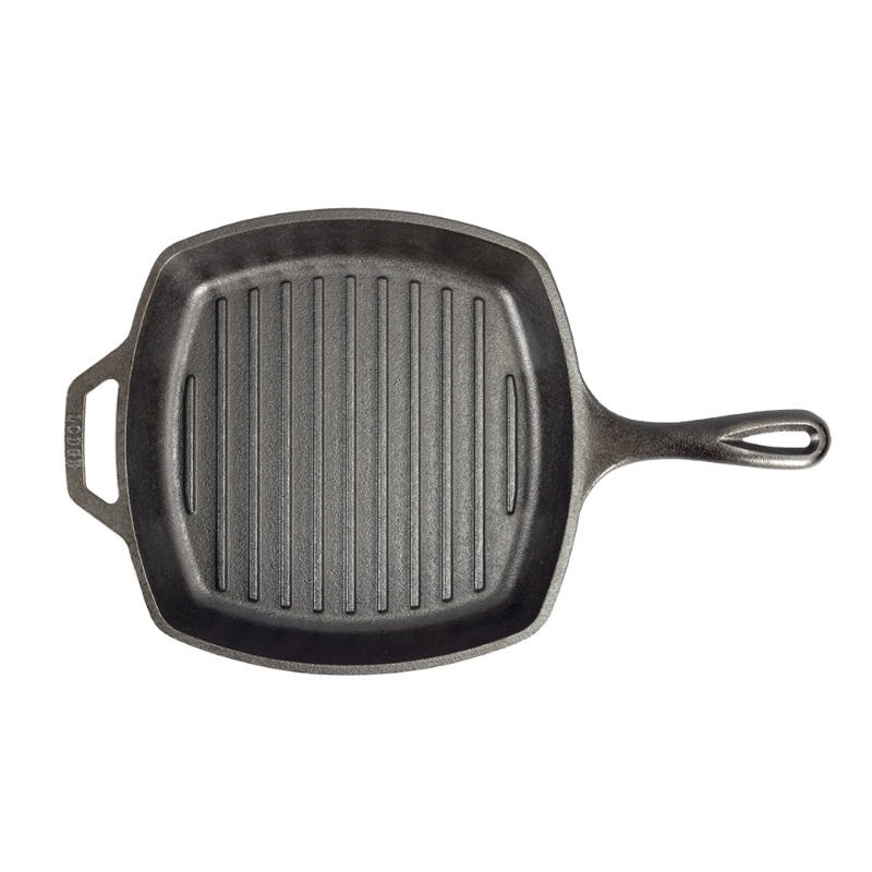 Lodge Kare Dökme Demir Izgara Tavası 26Cm - Siyah