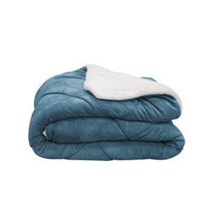 Jones Essentials Flanel Sherpa Yatak Örtüsü 160X220Cm - Mavi