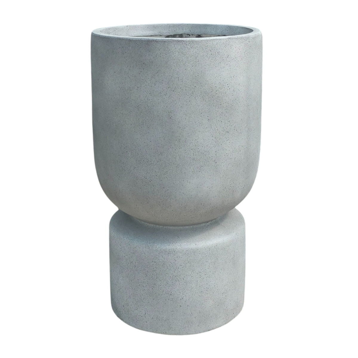 Fiber Clay Saksı 44X44X59Cm - Gri
