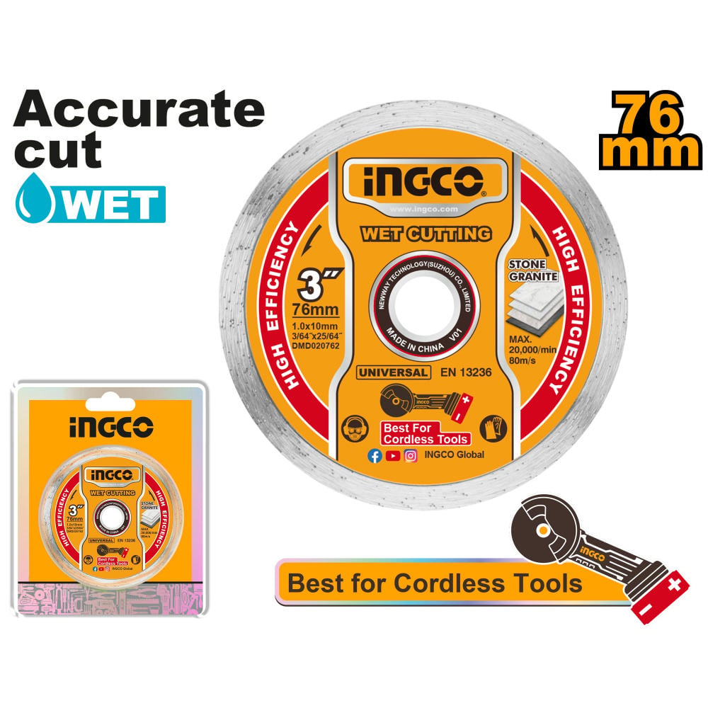 Ingco Islak Elmas Disk 76Mm