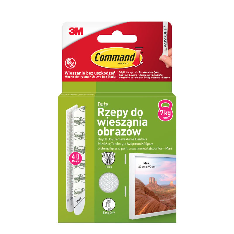3M Command Büyük Boy Çerçeve Bantları Beyaz 7Kg Yük Hasar Bırakmaz