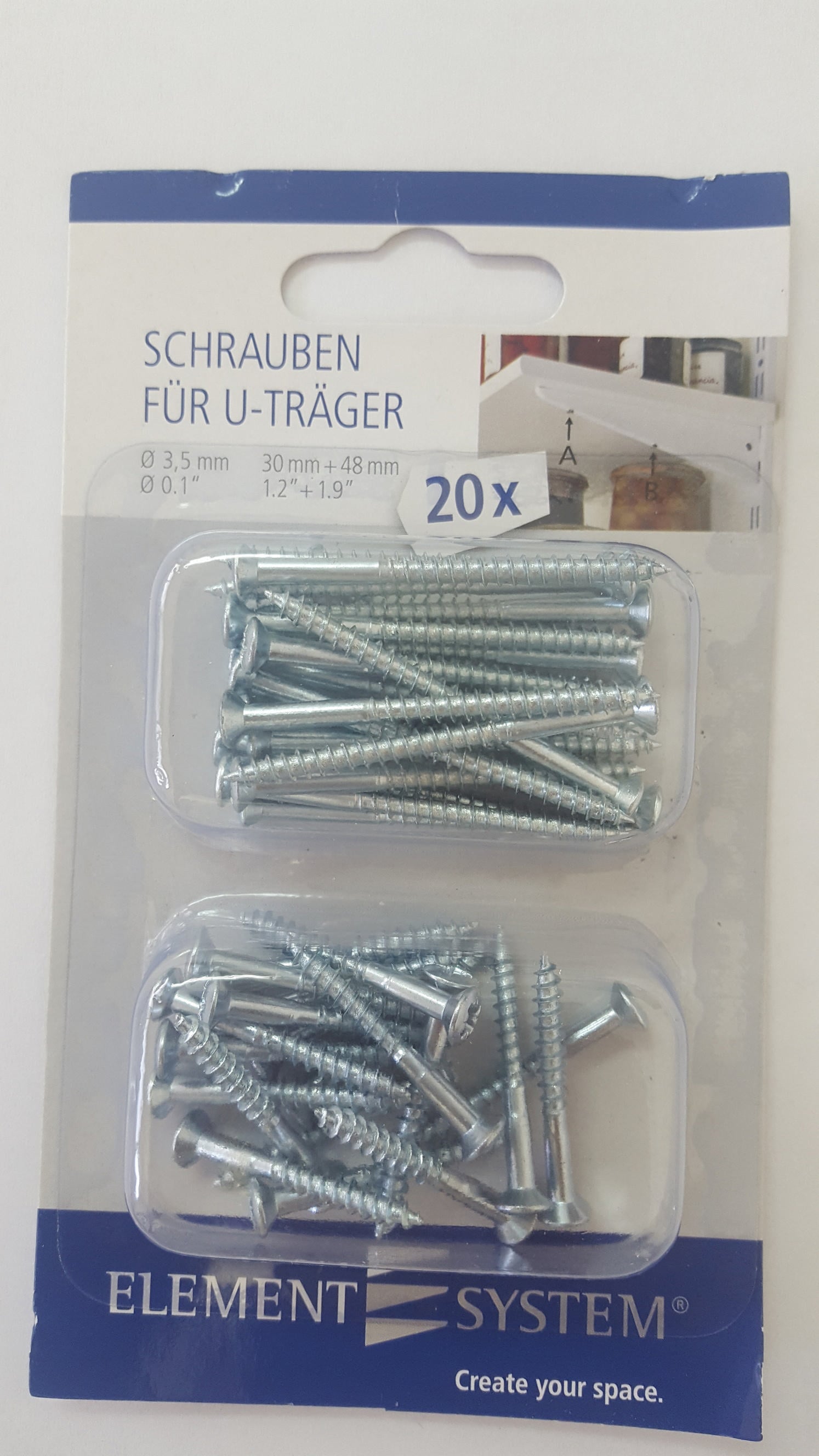 U-Braket için Element Vidaları, Galvanizli