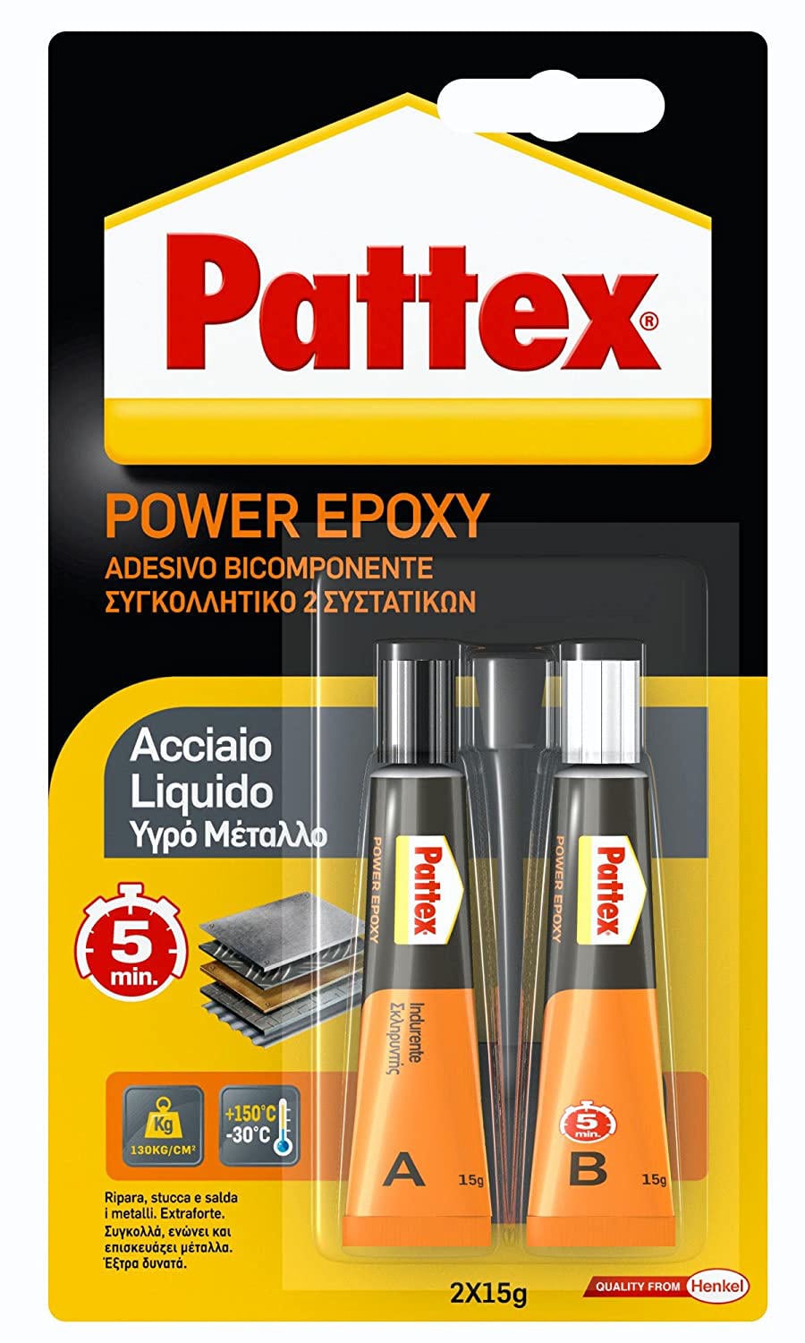 Pattex Power Epoxy N27 Metal 5Min 2 X 15 Gr