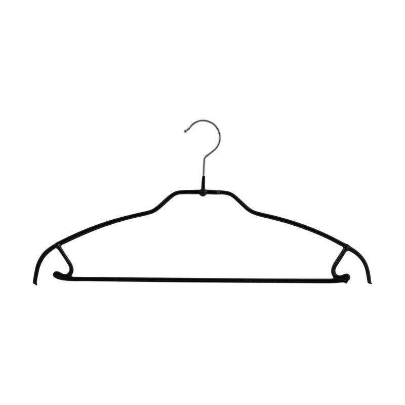 Mawa Clothes Hanger Silhouette Çubuklu Siyah 2'li