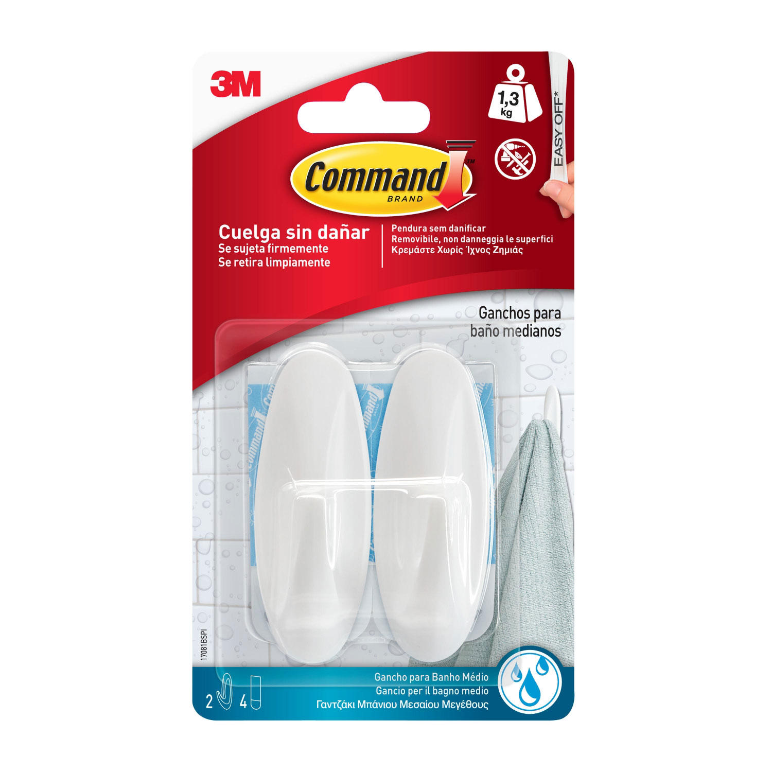 3M Command Askıları Suya Dayanıklı 1.3Kg 2 Adet