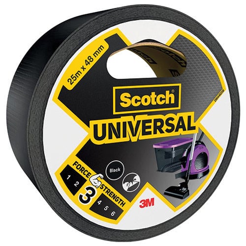 3M Scotch Evrensel Kanalı Bandı 48Mmx25M Siyah