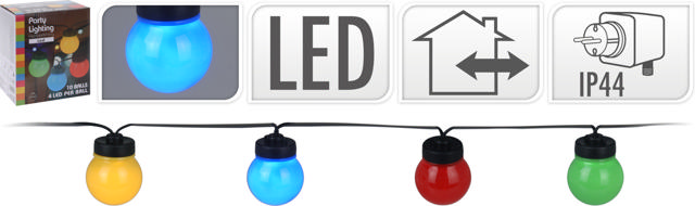 Party Lights 10 Ampullü Led Çok Renkli