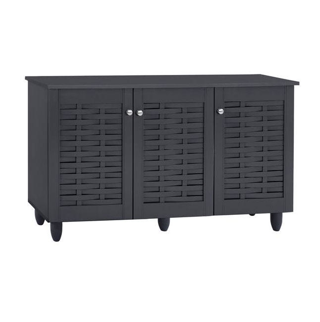 Iggy Hm2211.10 Ayakkabılık Dolabı 3 Kapılı Gri 114Χ34Χ68Cm