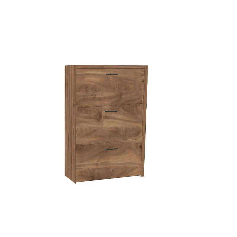 Ekowood Ayakkabılık 60X25X105Cm- 3 Kapılı - Brandy Meşe