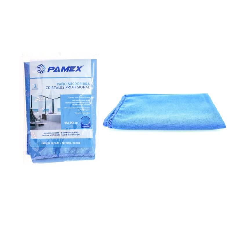 Pamex Mikrofiber Cam Temizleme Bezi 38X40Cm - Mavi