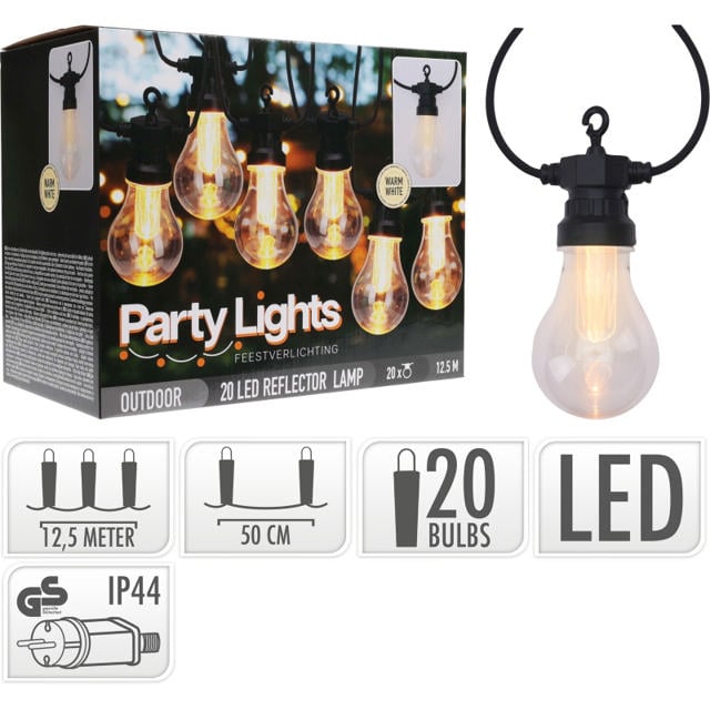 20 Ampullü LED Zincir - Sıcak Beyaz