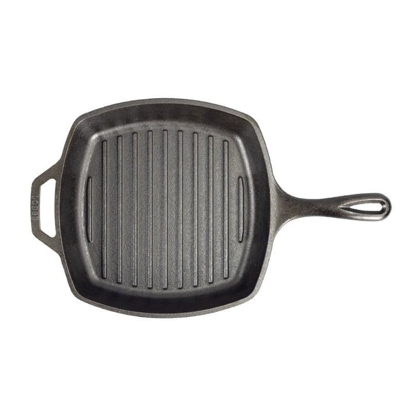 Lodge Kare Dökme Demir Izgara Tavası 26Cm - Siyah