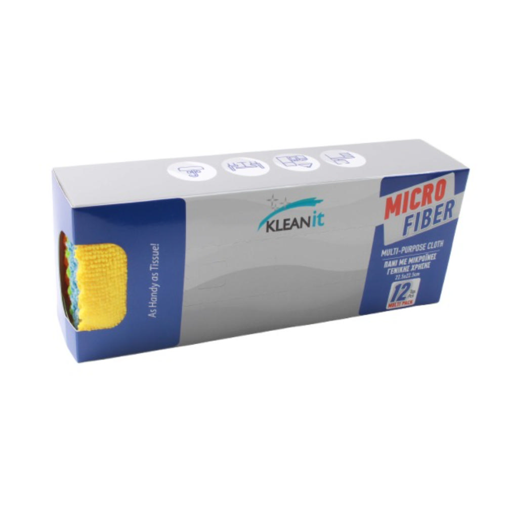 Kleanit Mikrofiber Bez 12'li Set - Karışık Renkler