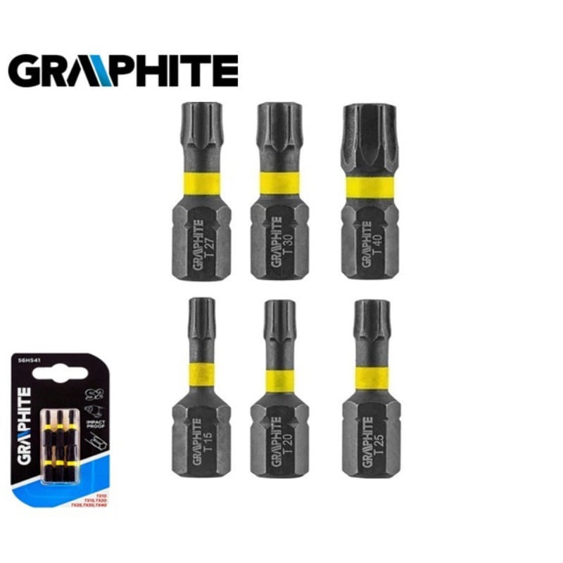 Graphite 6'lı Darbe Ucu Torx 25Mm (Tx10,15,20,25,30,40)