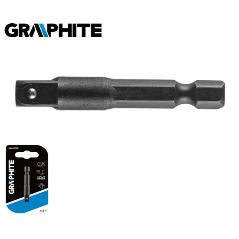 Graphite Darbeli Adaptör 1/4" Hex 1/4" Kare