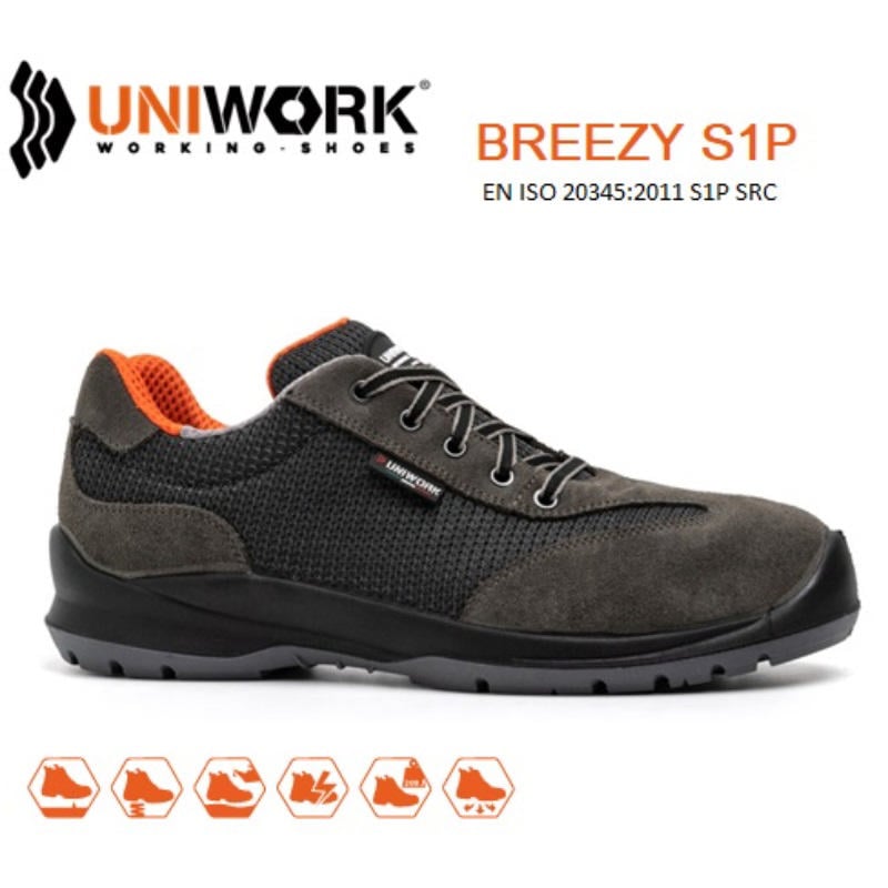Uniwork İş Güvenliği Ayakkabısı S1P Breezy 42
