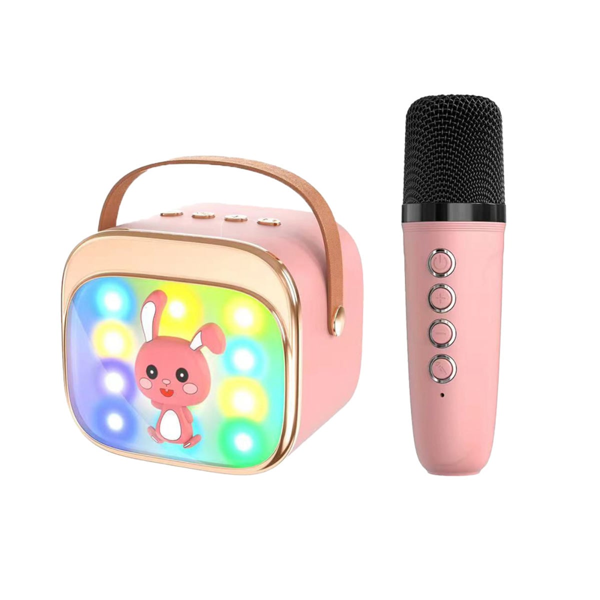 Lamtech Hoppee Kid Rgb Mikrofonlu Karaoke Hoparlör - Pembe